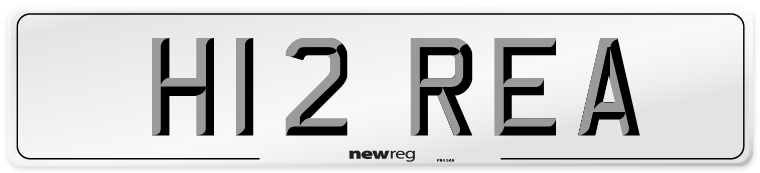 H12 REA Number Plate from New Reg